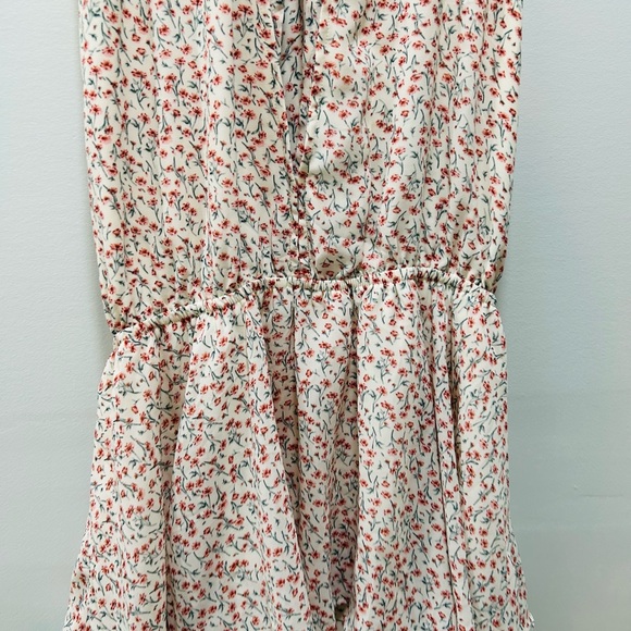 Aakaa Floral Tiered Open Back Dress. Size Medium - Picture 3 of 6